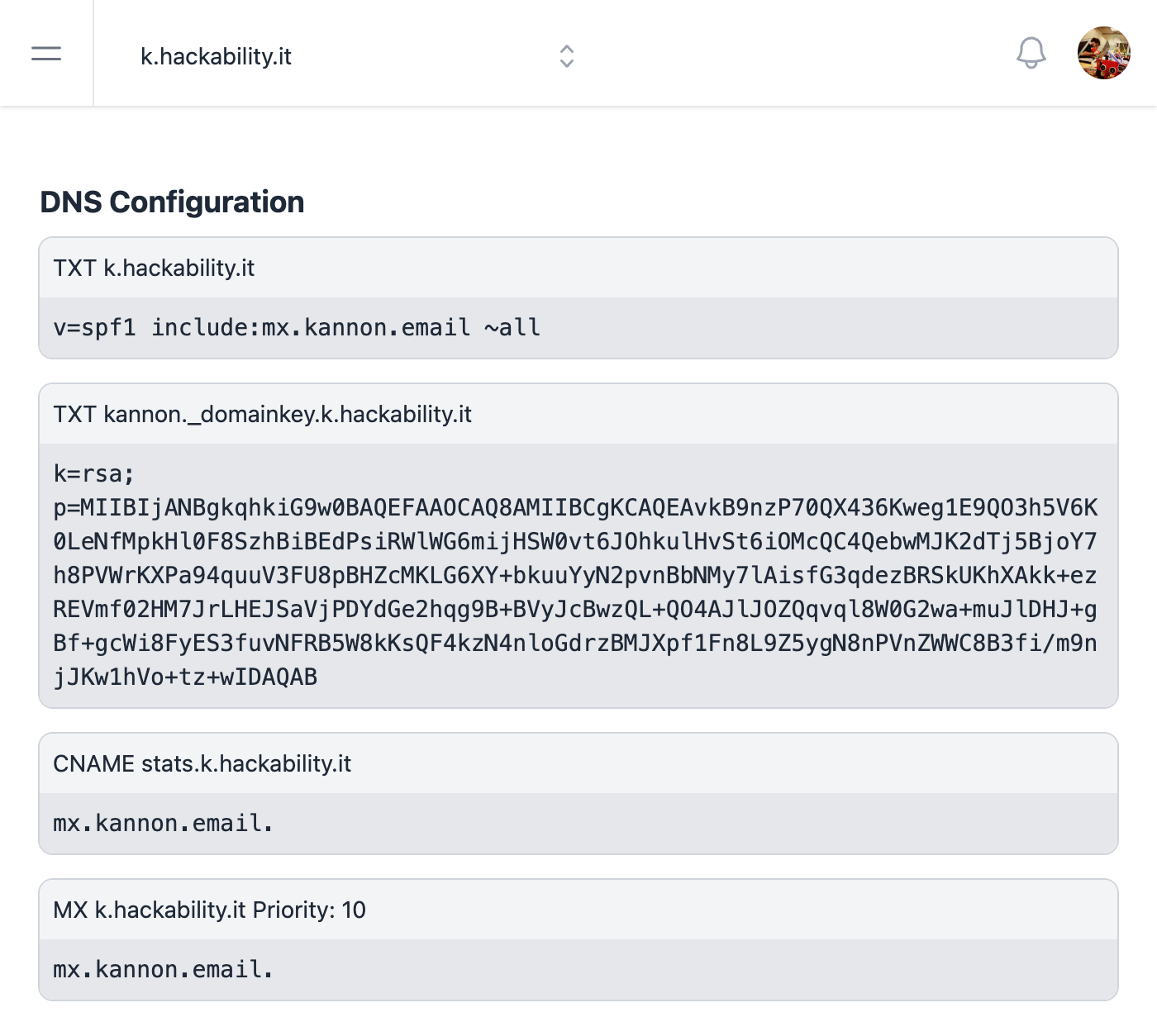 DNS Configuration