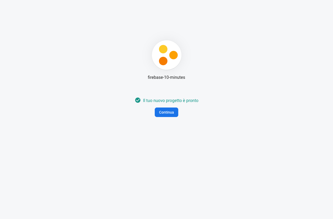 Creare app Firebase