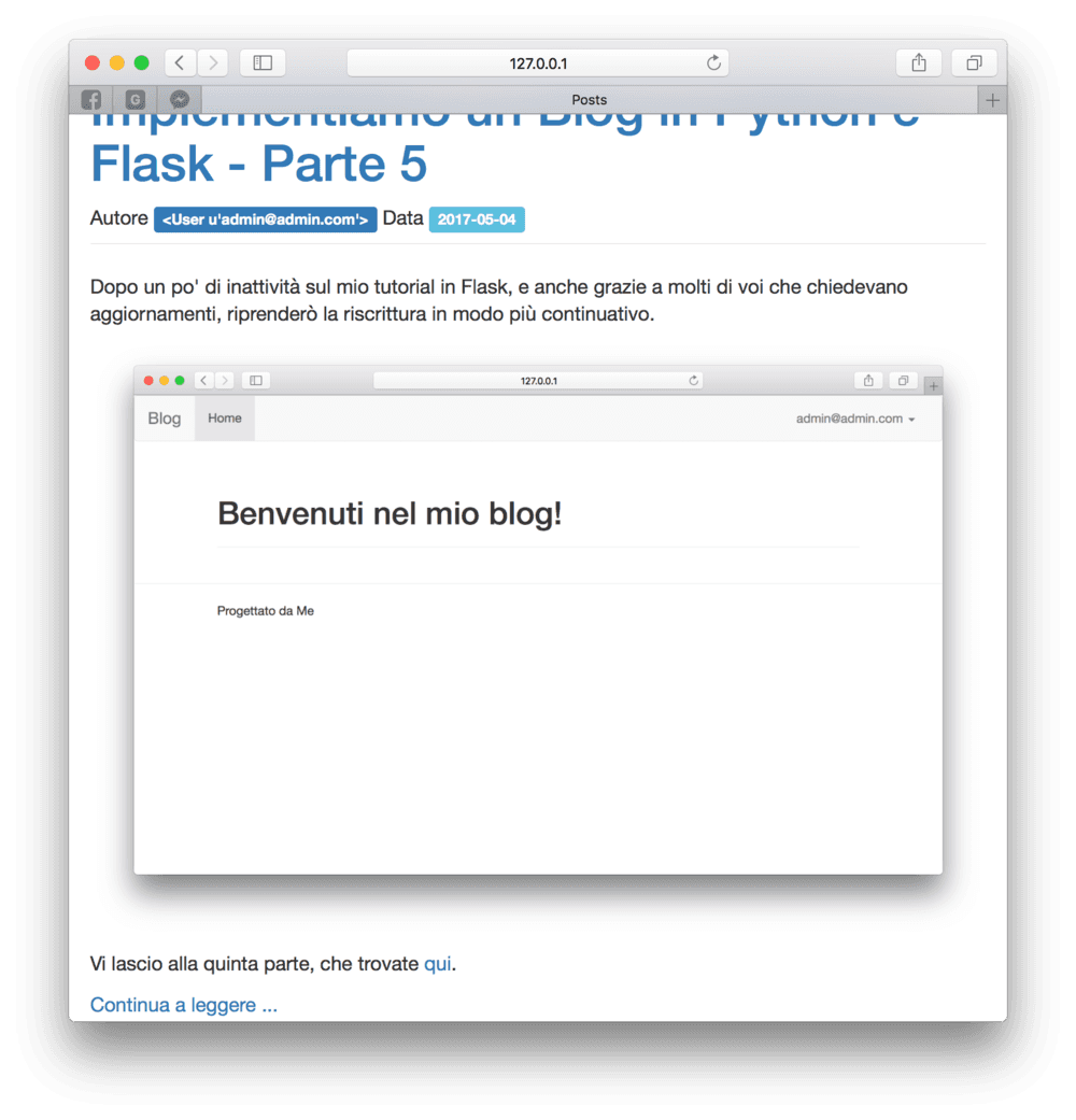 Gestione pagine