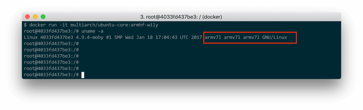 Docker run multiarch