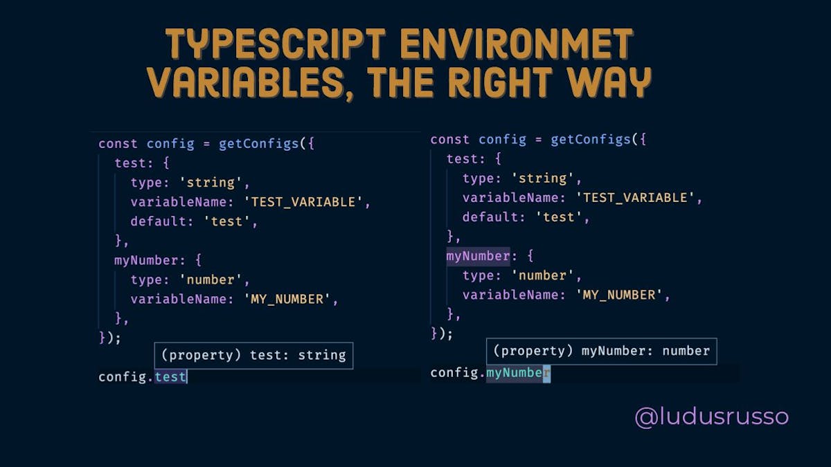 Typescript environmet variables, the right way