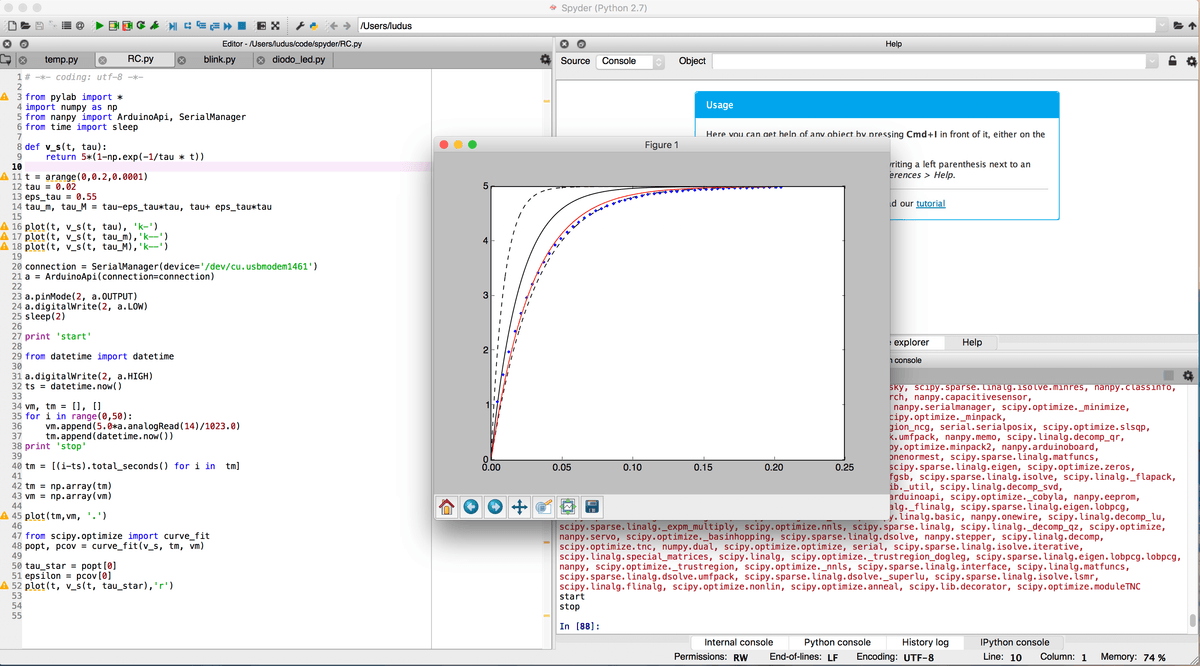 Un laboratorio di Fisica con Python e Arduino - Circuito RC v2