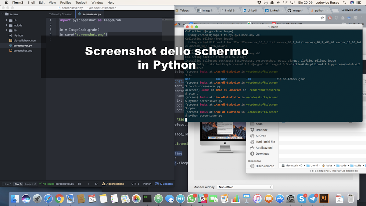 Pillole di Python: pyscreenshot