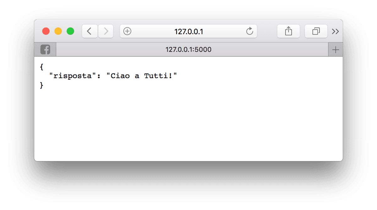 Risposta JSON