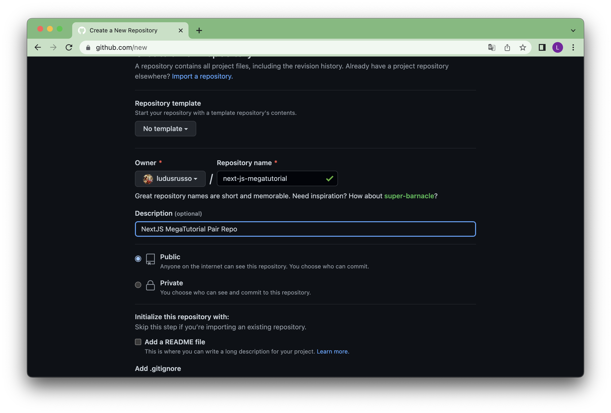 Creazione Repo GitHub